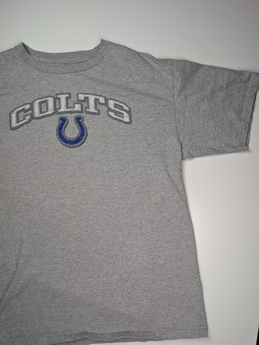 NFL Team Apparel Indianapolis Colts Graphic T Shirt Size Large Heather Gray